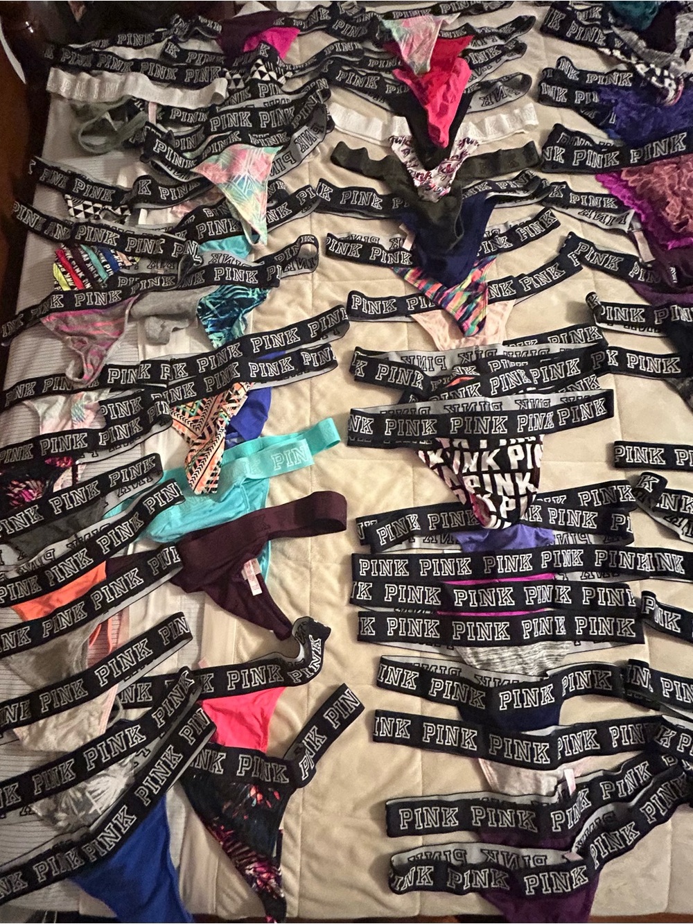 Victoria’s Secret Pink Logo Thick Waist Band Panties discontinued lot 117 total - Picture 3 of 11
